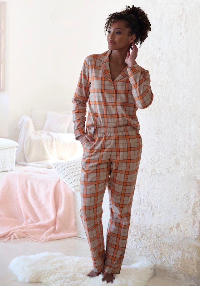 Vivance Dreams by Lascana Pyjama Set, 2 aus kuschelig weichem Flanell