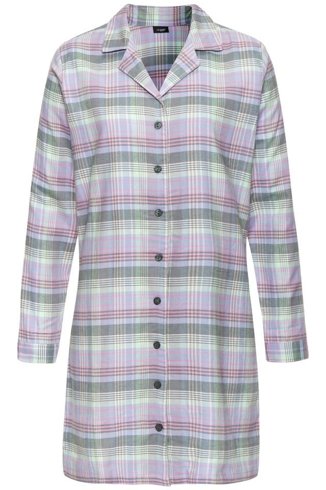 Vivance Dreams by Lascana Nachthemd Ohne Taschen aus kuschelig weichem Flanell