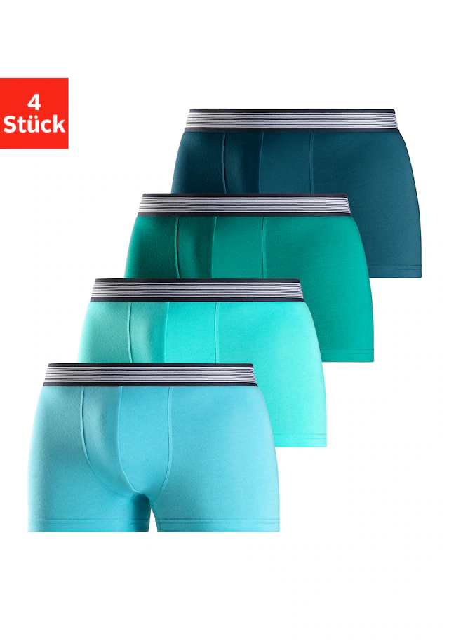 H.I.S Boxer »Boxershorts für Herren« Packung, 4 Stk. mit gestreiftem Webbund