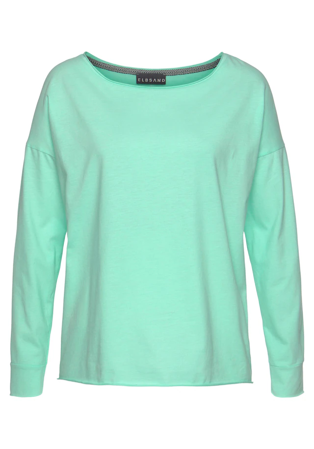 Elbsand Langarmshirt »Raina« mit Logoprint hinten, Longsleeve aus Baumwoll-Mix