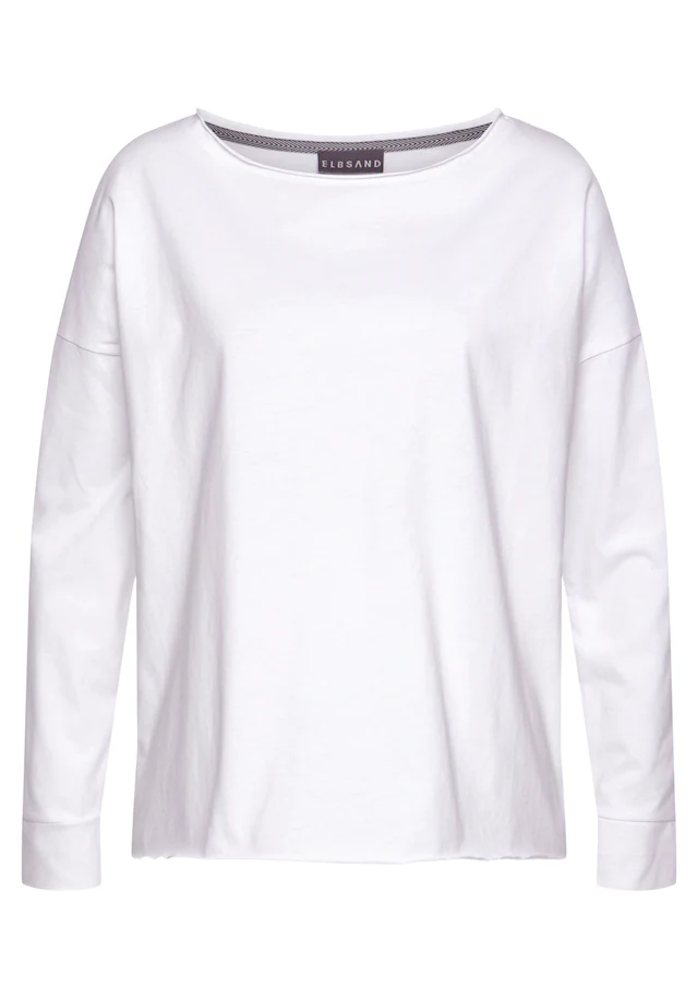 Elbsand Langarmshirt »Raina« mit Logoprint hinten, Longsleeve aus Baumwoll-Mix