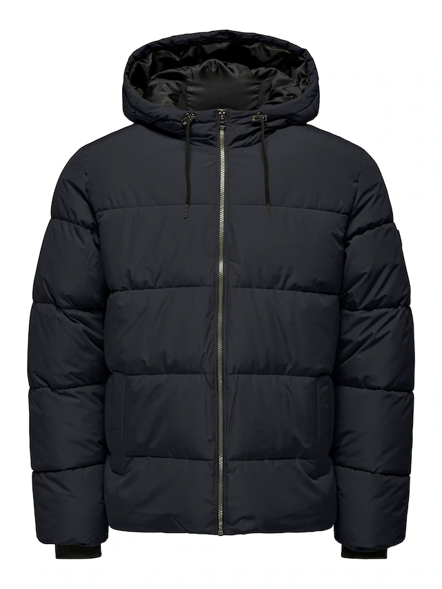 ONLY & SONS Steppjacke »ONSMARLON LIFE HOOD PUFFER JACKET OTW VD« mit Kapuze