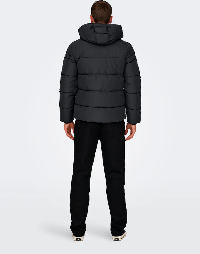 ONLY & SONS Steppjacke »ONSMARLON LIFE HOOD PUFFER JACKET OTW VD« mit Kapuze