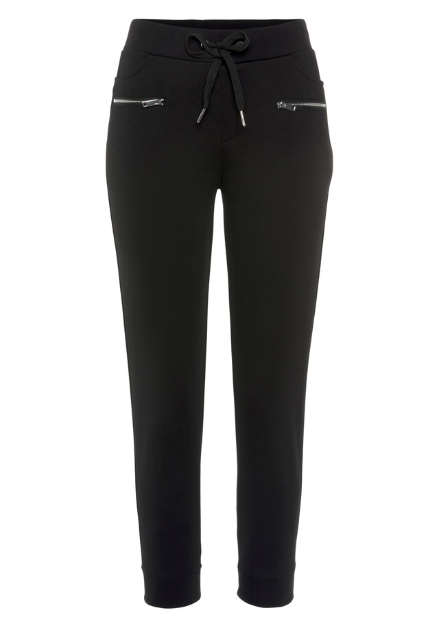 Bruno Banani Jerseyhose knöchellang, aus elastischem Milano Rib, schmale Beinform