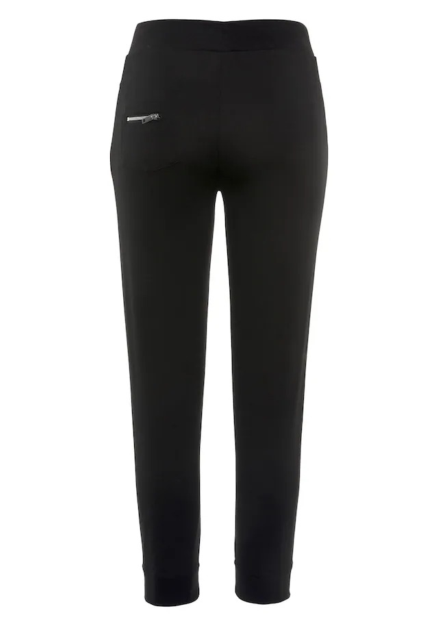 Bruno Banani Jerseyhose knöchellang, aus elastischem Milano Rib, schmale Beinform