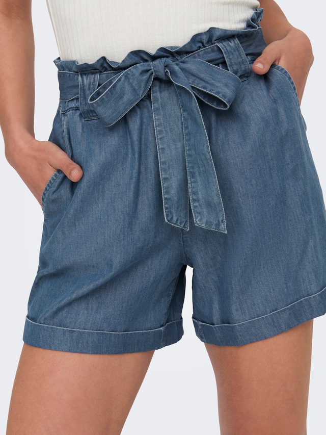 ONLY Shorts »ONLBEA SMILLA HW PB LOOSE DNM SHORTS« im Denim Look