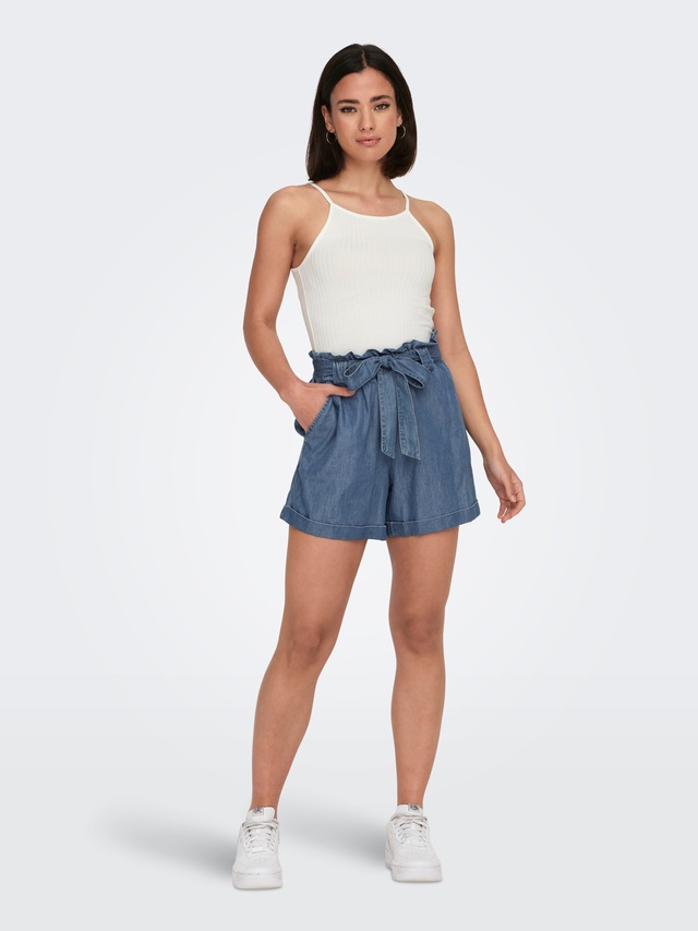 ONLY Shorts »ONLBEA SMILLA HW PB LOOSE DNM SHORTS« im Denim Look