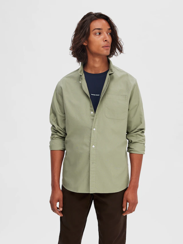 SELECTED Langarmhemd »SLHREGRICK-OX SHIRT LS NOOS« Baumwolle, regular fit