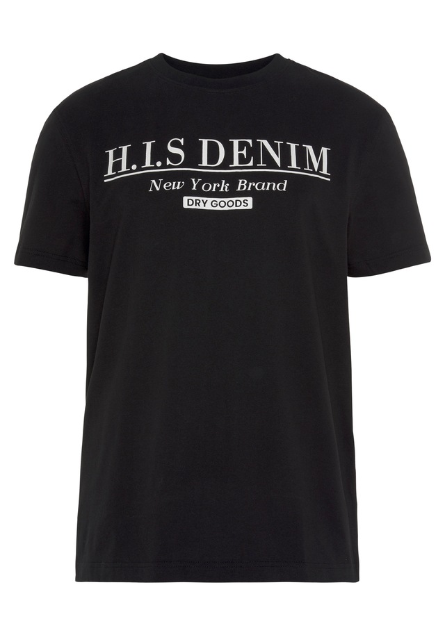 H.I.S T-Shirt schmale Passform, bedrucktes Design, Rundhalsausschnitt