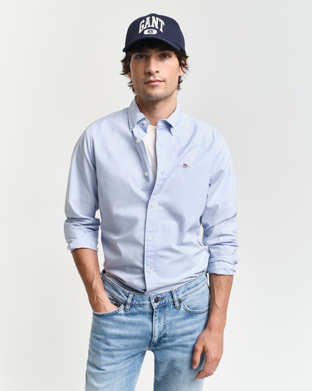 Gant Langarmhemd »SLIM CLASSIC POPLIN SHIRT« mit klassischer Logostickerei auf der Brust