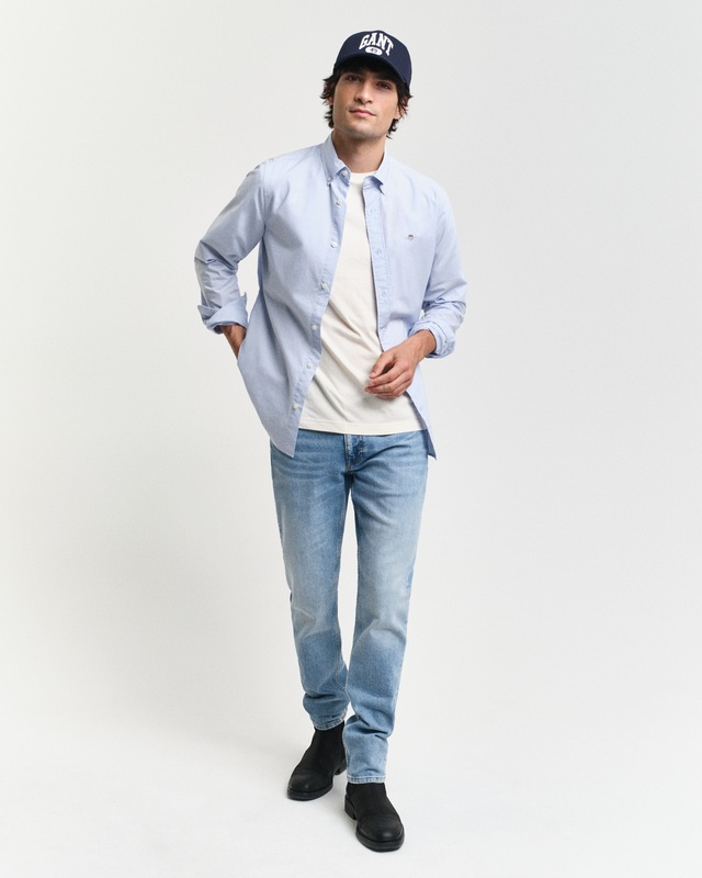 Gant Langarmhemd »SLIM CLASSIC POPLIN SHIRT« mit klassischer Logostickerei auf der Brust