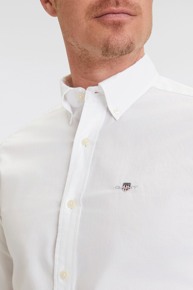 Gant Langarmhemd »SLIM CLASSIC POPLIN SHIRT« mit klassischer Logostickerei auf der Brust