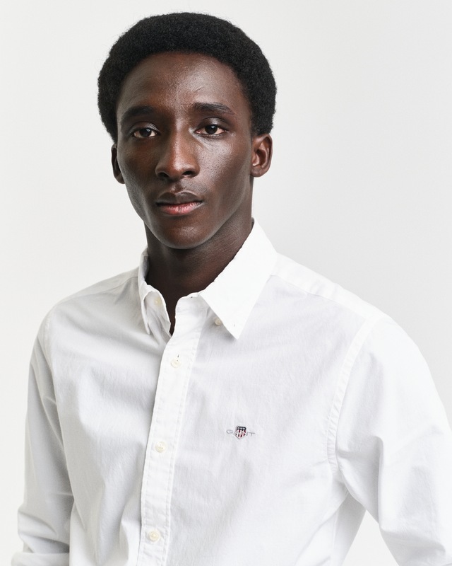Gant Langarmhemd »SLIM CLASSIC POPLIN SHIRT« mit klassischer Logostickerei auf der Brust