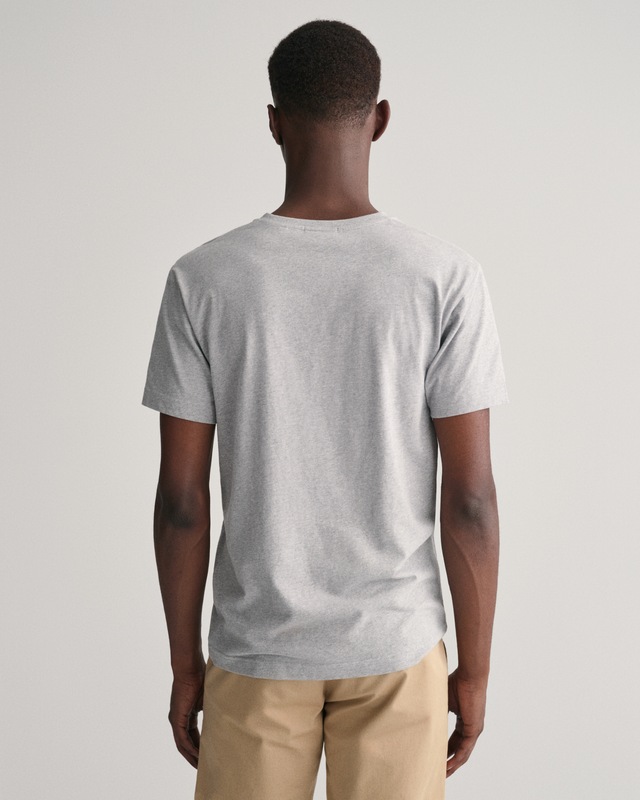 Gant T-Shirt »SLIM SHIELD V-NECK T-SHIRT« mit einer kleinen Logostickerei auf der Brust