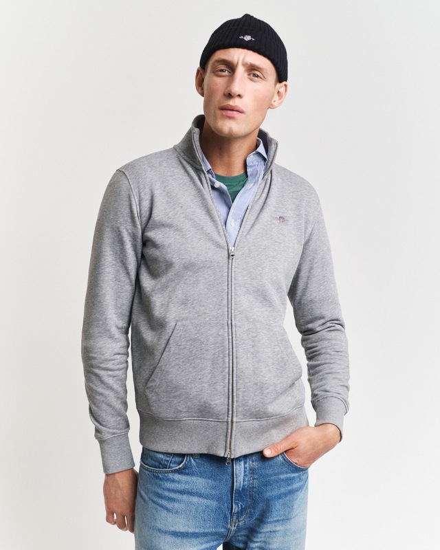 Gant Sweatjacke »REG SHIELD FULL ZIP SWEAT« mit Logostickerei auf der Brust