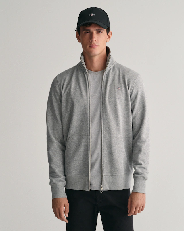Gant Sweatjacke »REG SHIELD FULL ZIP SWEAT« mit Logostickerei auf der Brust