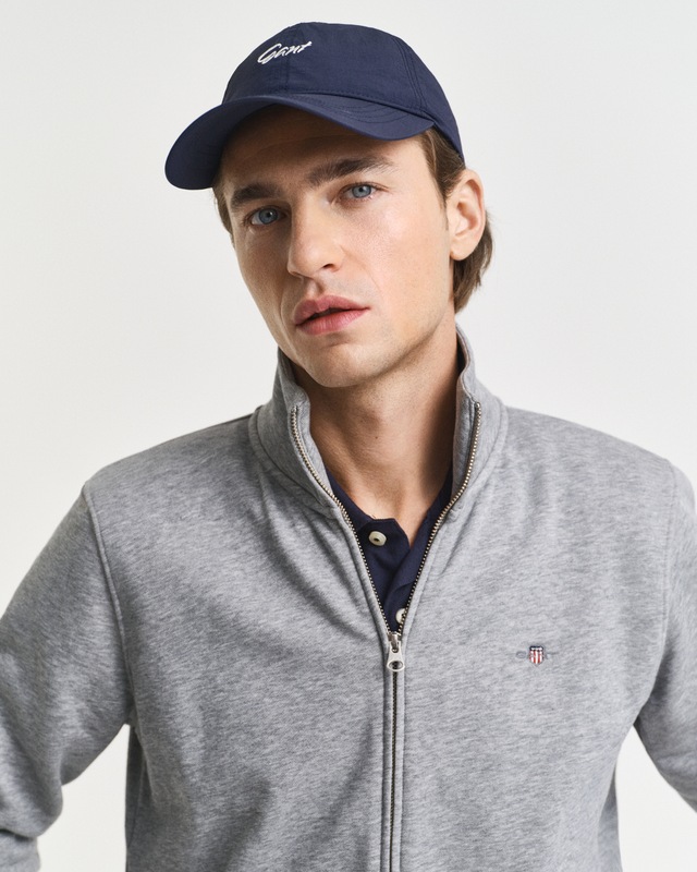 Gant Sweatjacke »REG SHIELD FULL ZIP SWEAT« mit Logostickerei auf der Brust