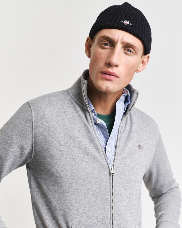 Gant Sweatjacke »REG SHIELD FULL ZIP SWEAT« mit Logostickerei auf der Brust