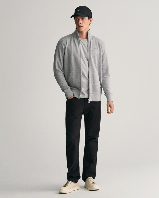 Gant Sweatjacke »REG SHIELD FULL ZIP SWEAT« mit Logostickerei auf der Brust