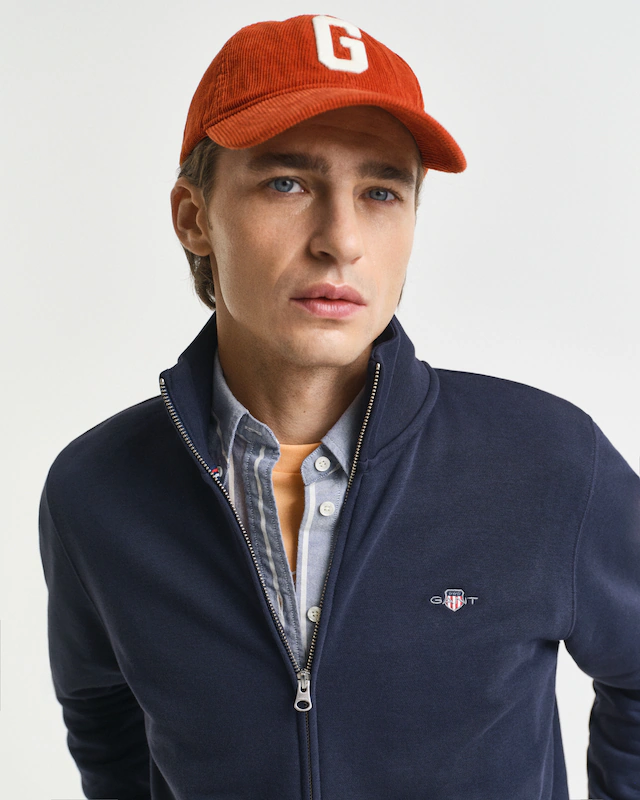 Gant Sweatjacke »REG SHIELD FULL ZIP SWEAT« mit Logostickerei auf der Brust