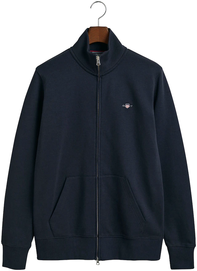 Gant Sweatjacke »REG SHIELD FULL ZIP SWEAT« mit Logostickerei auf der Brust