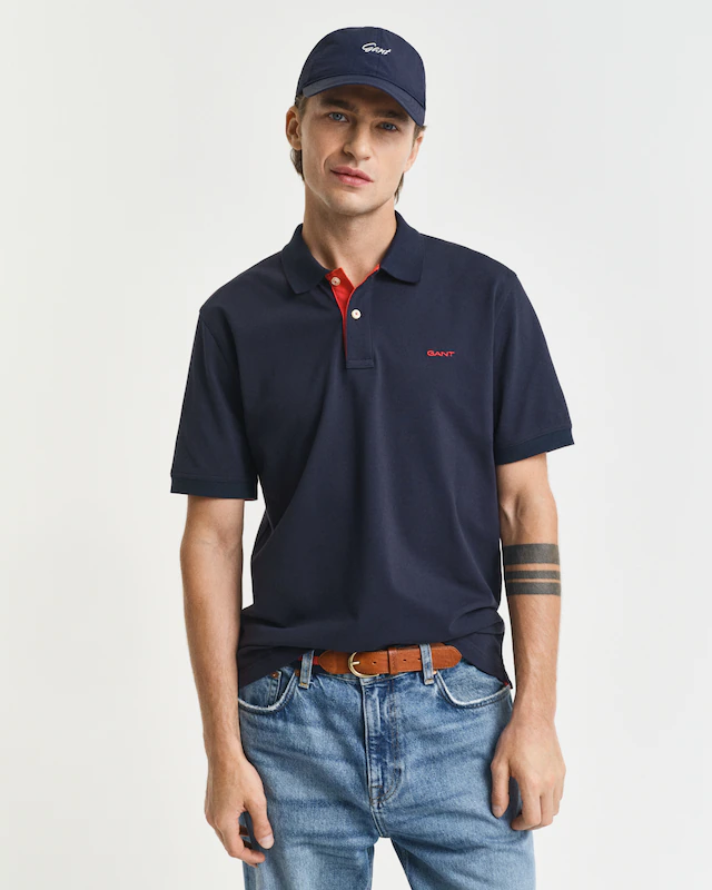 Gant Poloshirt »REG CONTRAST PIQUE SS POLO« mit kontrastfarbenen Einsätzen