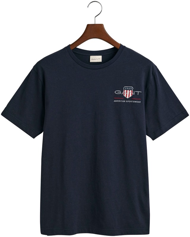 Gant T-Shirt »REG ARCHIVE SHIELD EMB SS T-SHIRT« von dem Archiv aus den 1980er-Jahren inspiriert