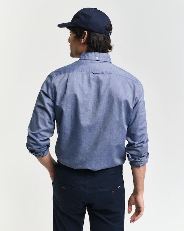 Gant Langarmhemd »Slim Fit Oxford Hemd strukturiert langlebig dicker« Oxford Hemd Slim Fit