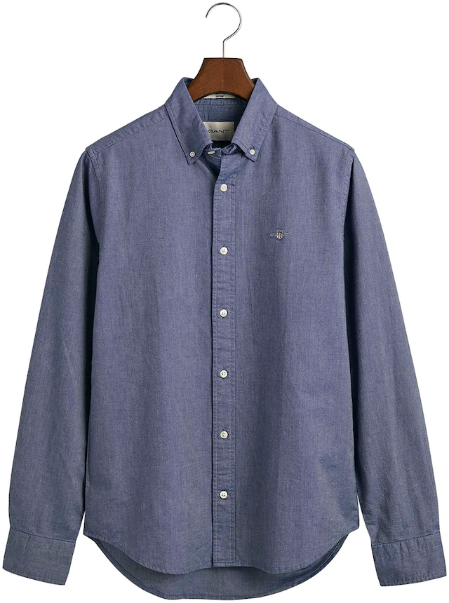Gant Langarmhemd »Slim Fit Oxford Hemd strukturiert langlebig dicker« Oxford Hemd Slim Fit