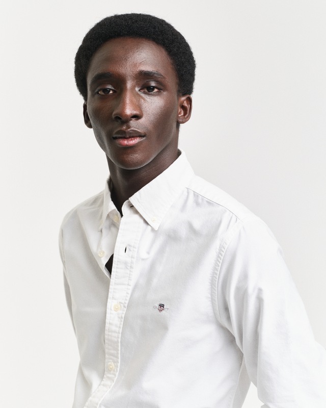 Gant Langarmhemd »Slim Fit Oxford Hemd strukturiert langlebig dicker« Oxford Hemd Slim Fit