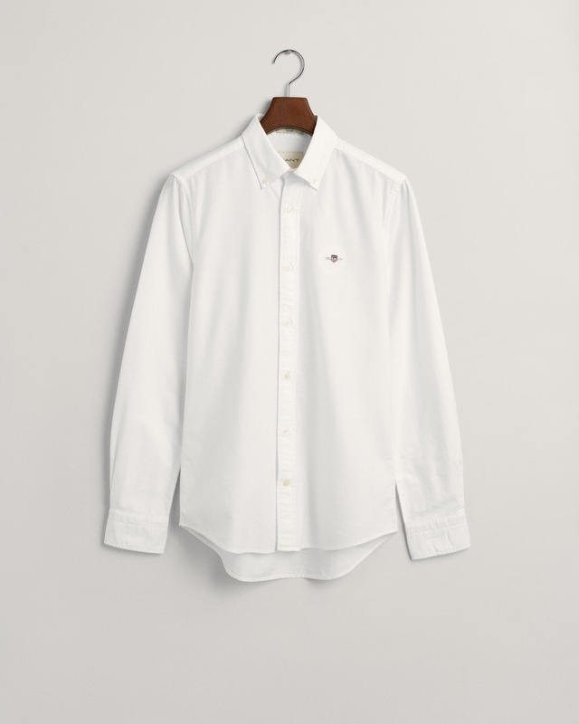 Gant Langarmhemd »Slim Fit Oxford Hemd strukturiert langlebig dicker« Oxford Hemd Slim Fit