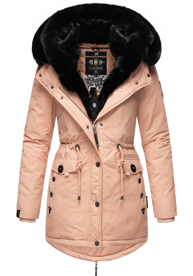 Navahoo Wintermantel »Sweety Deluxe« modischer Winterparka mit großer doppelter Kapuze