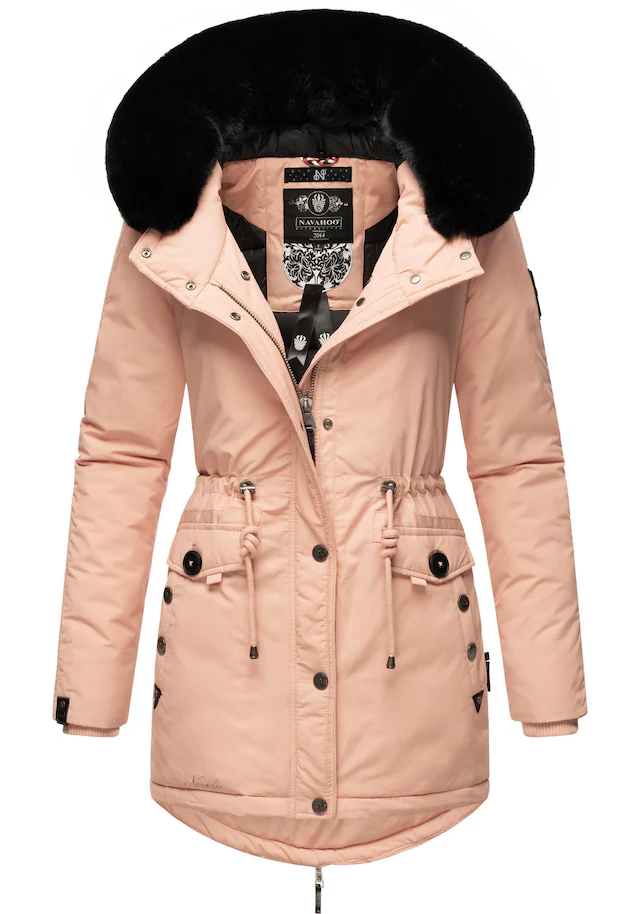 Navahoo Wintermantel »Sweety Deluxe« modischer Winterparka mit großer doppelter Kapuze