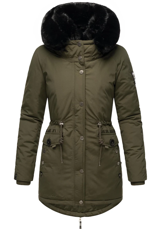 Navahoo Wintermantel »Sweety Deluxe« modischer Winterparka mit großer doppelter Kapuze