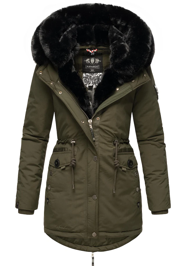 Navahoo Wintermantel »Sweety Deluxe« modischer Winterparka mit großer doppelter Kapuze