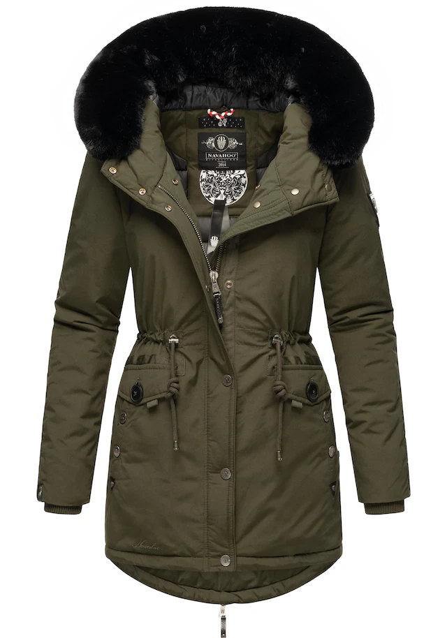 Navahoo Wintermantel »Sweety Deluxe« modischer Winterparka mit großer doppelter Kapuze