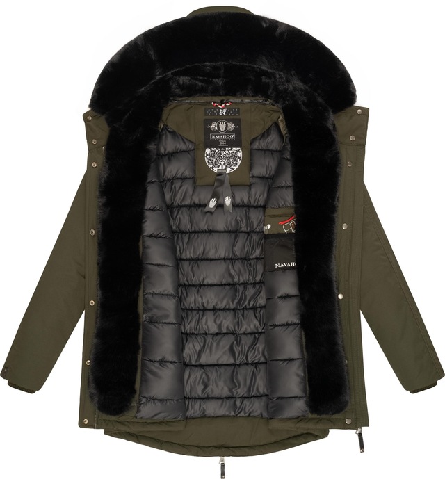 Navahoo Wintermantel »Sweety Deluxe« modischer Winterparka mit großer doppelter Kapuze