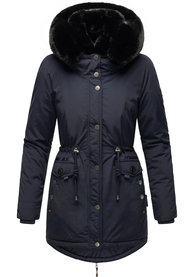 Navahoo Wintermantel »Sweety Deluxe« modischer Winterparka mit großer doppelter Kapuze