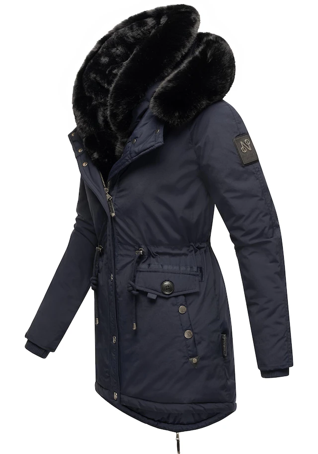 Navahoo Wintermantel »Sweety Deluxe« modischer Winterparka mit großer doppelter Kapuze