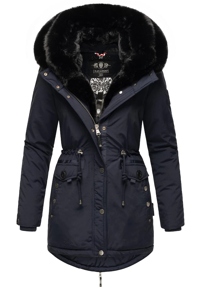 Navahoo Wintermantel »Sweety Deluxe« modischer Winterparka mit großer doppelter Kapuze