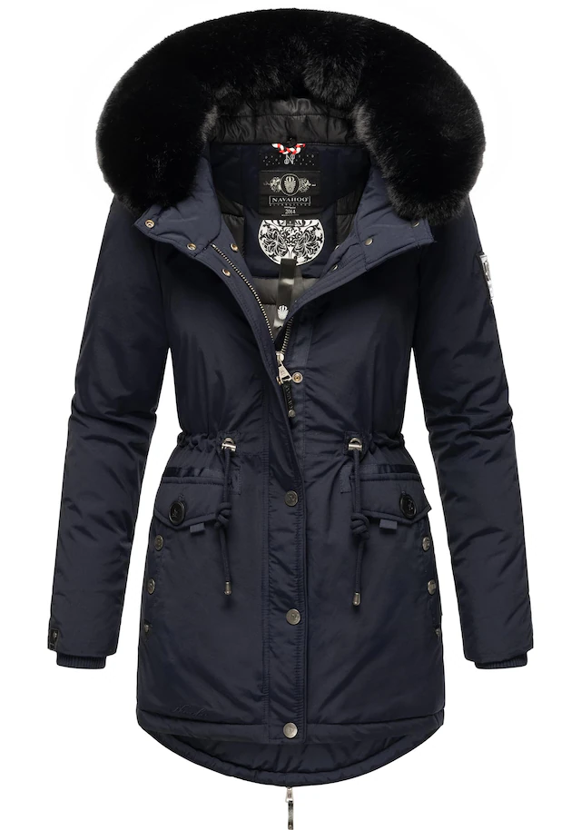 Navahoo Wintermantel »Sweety Deluxe« modischer Winterparka mit großer doppelter Kapuze