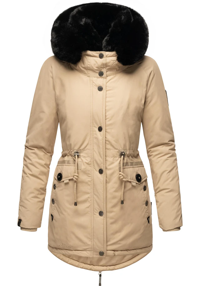 Navahoo Wintermantel »Sweety Deluxe« modischer Winterparka mit großer doppelter Kapuze