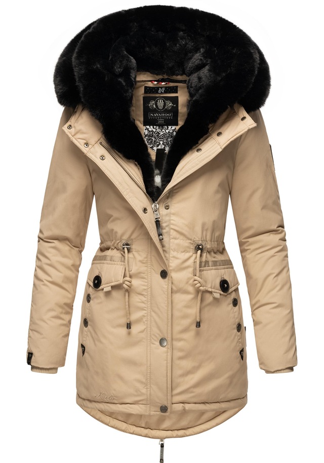 Navahoo Wintermantel »Sweety Deluxe« modischer Winterparka mit großer doppelter Kapuze