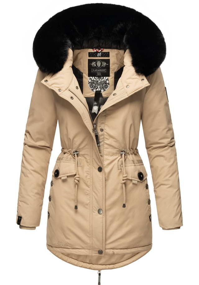 Navahoo Wintermantel »Sweety Deluxe« modischer Winterparka mit großer doppelter Kapuze