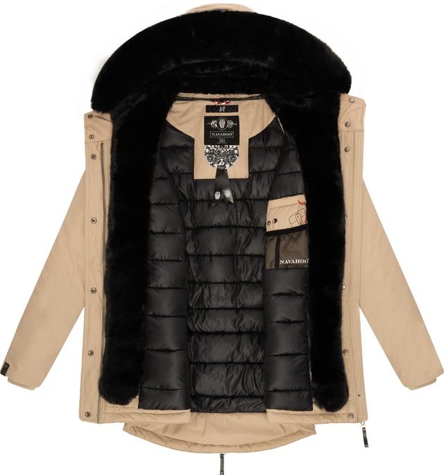 Navahoo Wintermantel »Sweety Deluxe« modischer Winterparka mit großer doppelter Kapuze