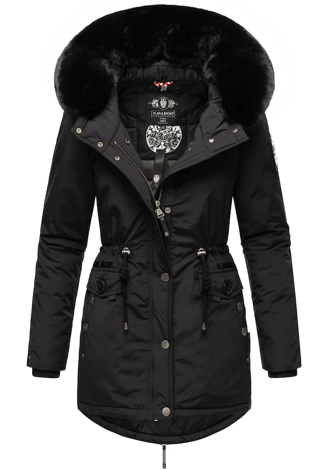 Navahoo Wintermantel »Sweety Deluxe« modischer Winterparka mit großer doppelter Kapuze