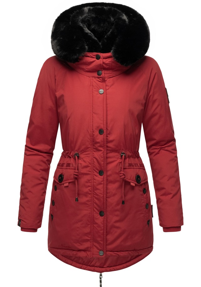 Navahoo Wintermantel »Sweety Deluxe« modischer Winterparka mit großer doppelter Kapuze