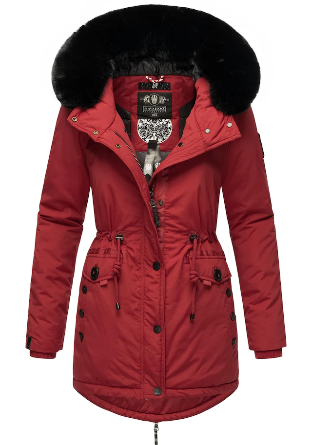 Navahoo Wintermantel »Sweety Deluxe« modischer Winterparka mit großer doppelter Kapuze