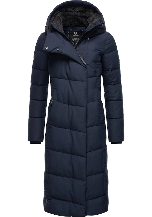 Ragwear Wintermantel »Pavla Long« extralanger Winterparka mit Teddyfutter und Kapuze