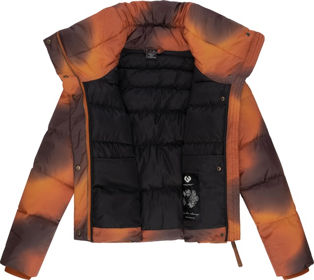 Ragwear Steppjacke »Lunis Ombre« ohne Kapuze stylische, cropped Winter Kurzjacke